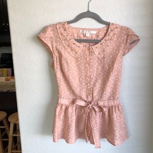 Lauren Conrad blush peplum top